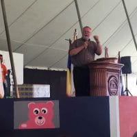 Preaching At Tent Church